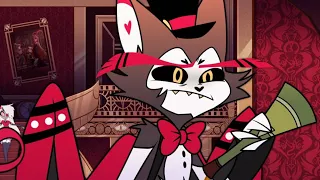 Hazbin Hotel but it’s just Husk being a grumpy cat and the best character