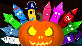 ten little fingers | halloween song | scary rhymes | crayons colors song | nursery rhymes