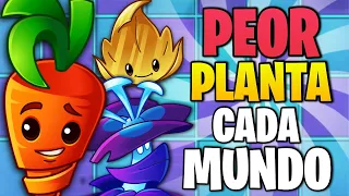 LA PEOR PLANTA de CADA MUNDO de PvZ 2