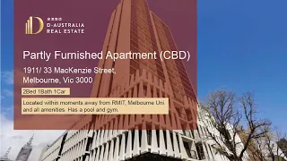 Partly Furnished Apartment in Melbourne CBD with Great View