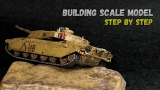 Building plastic models - British desert warrior Challenger 1/72