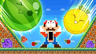 Super Mario Bros. step into The SUIKA Game Maze Mix Level Up (Watermelon Game) | Game Annimation