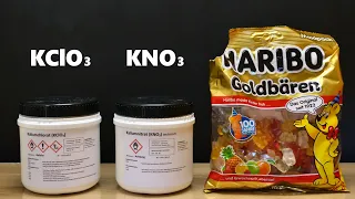 KNO3 & KClO3 + Gummibärchen - GummibärchenHÖLLE   [𝟰𝗞] | JJChemistry