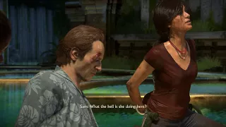 Uncharted The Lost Legacy - Chapter 7: Nadine & Chloe Captured, Sam Drake "You Made It" Cutscene