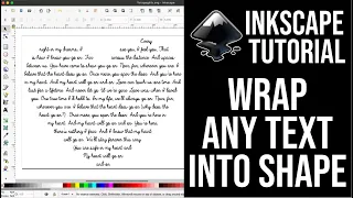 Inkscape text into shape - Inkscape text effects - Inkscape text tutorial - Inkscape text shape