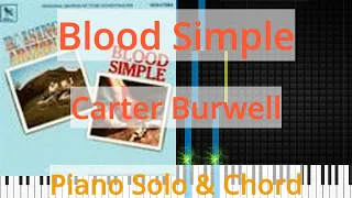 🎹Solo & Chord, Blood Simple, Carter Burwell, Synthesia Piano