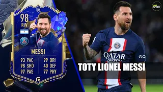 THE GOAT?!? FIFA 23 TOTY LIONEL MESSI PLAYER REVIEW | 98 LIONEL MESSI PLAYER REVIEW