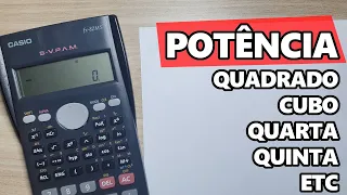 Elevar a quarta, quinta, sexta potência na calculadora científica