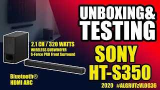 Unboxing and testing the new Sony HT-S350 Sound bar! Wow!