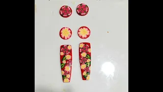 Polymer Clay Red Flower Cane  Tutorial