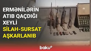 Ermənilərin atıb qaçdığı xeyli silah-sursat aşkarlanıb - BAKU TV