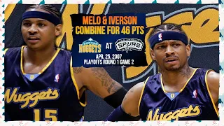 Allen Iverson (20pts) & Carmelo Anthony (26pts) vs Spurs - 2007 Playoffs Round 1 Game 2