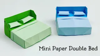 DIY MINI PAPER BED / Paper Crafts For School / Paper Craft / Easy kids craft ideas /Paper Craft New