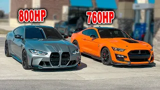 MODIFIED BMW G82 M4 RACES MUSTANG GT500!