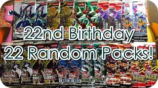 Yugioh 22 Random Booster Pack Opening!! BIRTHDAY SPECIAL