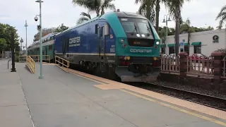 Coaster train at Carlsbad Village station