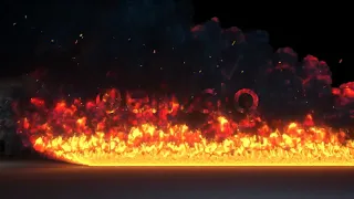 Fire burning logo reveal | 3d logo animation