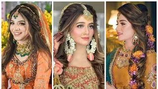 Top Trending Bridal Mayoun/Mehndi Hairstyles, Makeup & Jewelry ideas|| Trendz hub