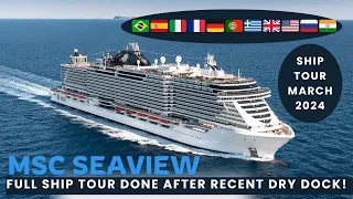 UPDATED MSC SEAVIEW Full Ship Tour including Yacht Club Cabin, YC Area & Aurea TOP19!