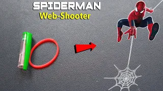 how to make spiderman web shooter with pen cap | how to make web shooter | spiderman web shooter