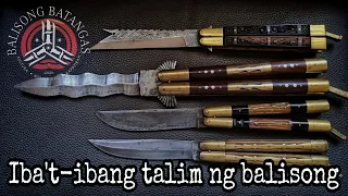 BALISONG101: Different Types of Balisong Batangas Blades (Mga Iba't-ibang Klaseng Talim ng Balisong)