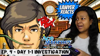 Real Lawyer Reacts to Phoenix Wright: Ace Attorney JFA | Ep 4 Day 1 Invest. - Farewell, My Turnabout