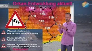 ORKAN-WARNUNG: Update zu den Stürmen. Zugbahn & Stärke noch immer unsicher. Aktuelle Entwicklung.