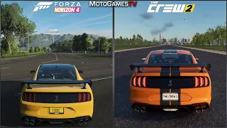 Forza Horizon 4 vs The Crew 2 - 2020 Ford Mustang Shelby GT500 Comparison (Sound & Customization)