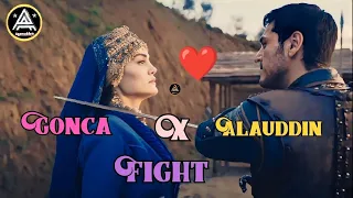 Alauddin 👊 and  gonca ❤️ fight | battle ⚡of l😢over ✨| Alauddin 💯bey Rocked | gonca⚔️ hatun ✨shocked