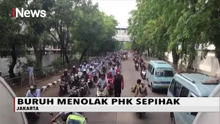 Tolak PHK Sepihak, Ratusan Buruh Berunjuk Rasa di Sudin Nakertrans Jakarta Utara - iNews Sore 03/11