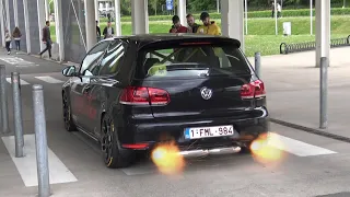 Extreme LOUD GOLF 6 GTI shooting FLAMES w/ insane BANGS