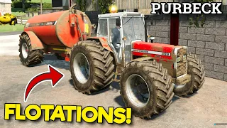 HOW WILL IT HANDLE THE MUD? FLOTATION SLURRY SETUP | PURBECK FARMING SIMULATOR 22 - Episode 6