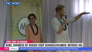 Prince Harry, Meghan Markle Visit Schoolchildren, Defence HQ In First Trip To Nigeria