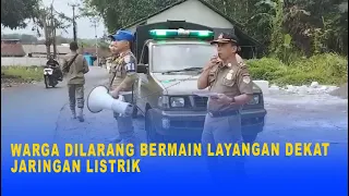 WARGA DILARANG BERMAIN LAYANGAN DEKAT JARINGAN LISTRIK