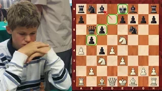Amazing Chess Game: Magnus Carlsen's amazing King Hunt at the age of just 13!