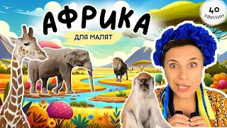 🦁 Мандруємо в Африку 🦓 відео для раннього розвитку дітей українською 🦒