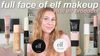 FULL FACE OF ELF | VIRAL elf makeup, first impressions