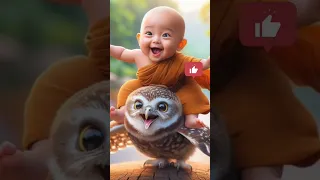 🥰 cute baby monk 🥰 #viral #baby #funny #shorts