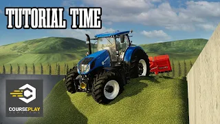 Tutorial - Using Courseplay For Bunker Compacting & Leveling - Farming Simulator 19