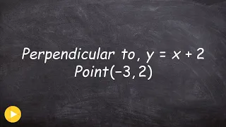 Find the line perpendicular to a line through a given point