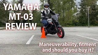 Yamaha MT-03 Review. Maneuverability, fitment and should you buy it?