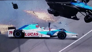 Scott Dixon's crash with Howard Indy 500