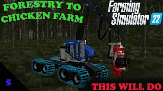 Ocean Side Forest Ep 5     Finally getting the tree harvester     Farm Sim 22