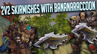 Wow 6.0.2 PvP - Fury Warrior/Feral Druid 2v2 Skirmishes Ft. BananaRaccoon