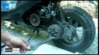 Как открутить задний вариатор на скутере