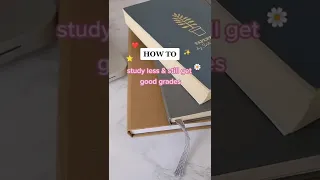 How to study less and still have good grades 🌷💖 | #shorts #study #aesthetic