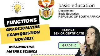 Grade 10 Functions Exam Question