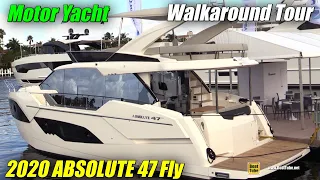 2020 Absolute 47 Fly Luxury Yacht Walkaround Tour - 2020 Fort Lauderdale Boat Show