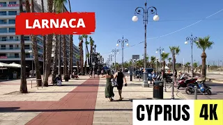 LARNACA, CYPRUS 🇨🇾 [4K Ultra HD] - City Centre Walking Tour