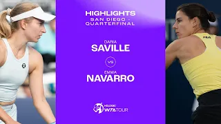 Daria Saville vs. Emma Navarro | 2024 San Diego Quarterfinal | WTA Match Highlights